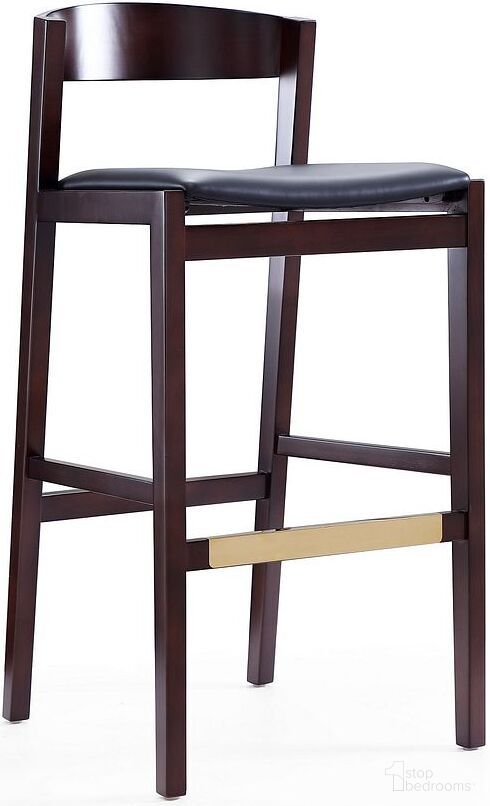 Klismos Barstool in Black and Dark Walnut