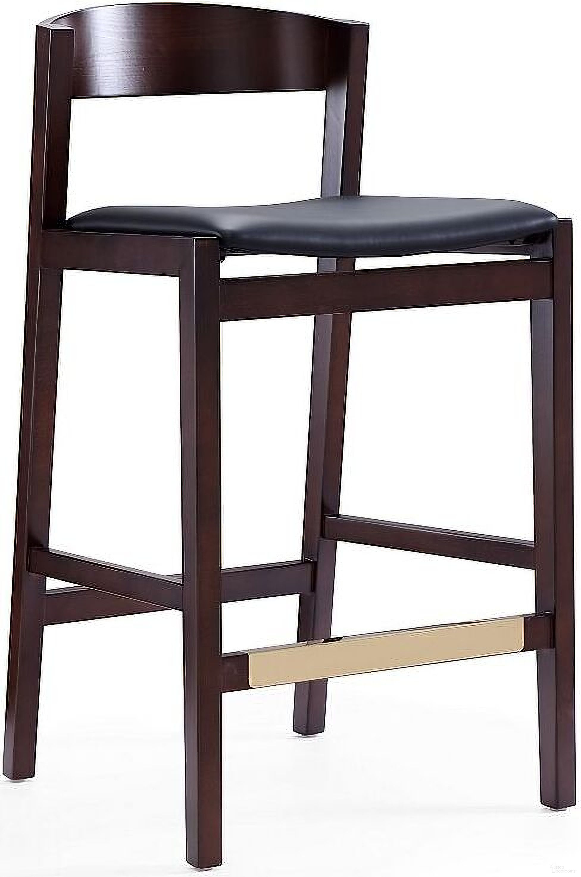 Klismos Counter Stool in Black and Dark Walnut