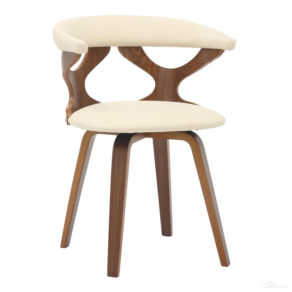 Klyne Wooden Dining Chair with Walnut Frame In Taupe Klyne By Leisruemod
