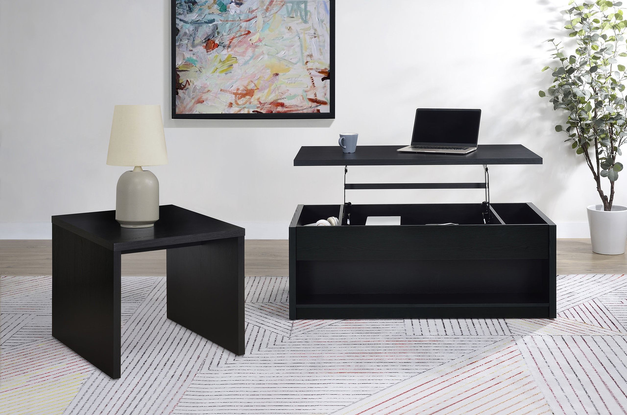 The appearance of Knapp Engineered Wood Occasional Table Set In Black designed by Coaster in the modern / contemporary interior design. This black piece of furniture  was selected by 1StopBedrooms from Knapp Collection to add a touch of cosiness and style into your home. Sku: 706228;706227. Material: Engineered Wood.