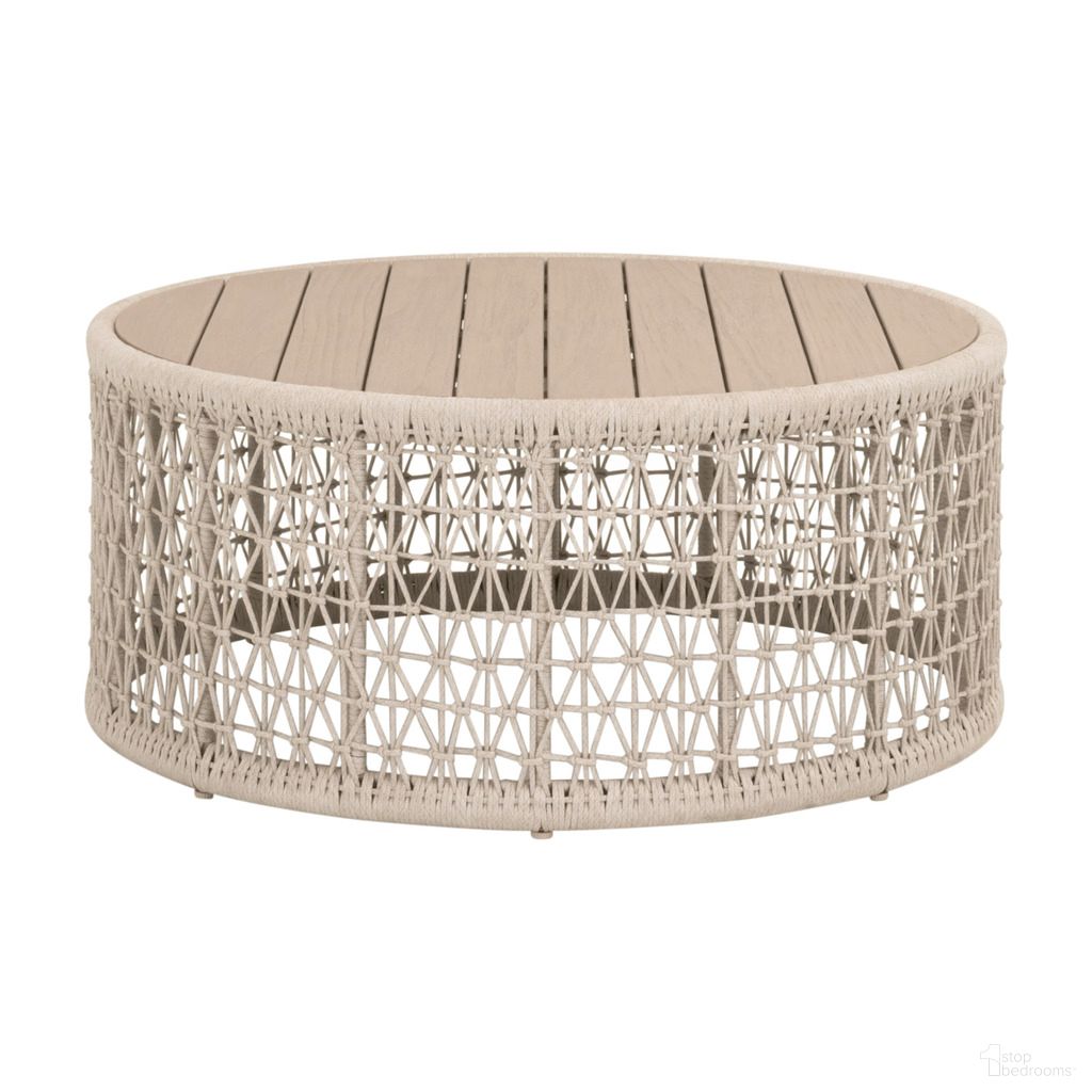 The appearance of Knit Outdoor Round Coffee Table In Oat Flat Rope and Washed Ever Teak designed by Essentials For Living in the transitional interior design. This washed ever teak piece of furniture was selected by 1StopBedrooms from Woven Collection to add a touch of cosiness and style into your home. Sku: 6888.OAT/W-ET. Material: Teak Wood.