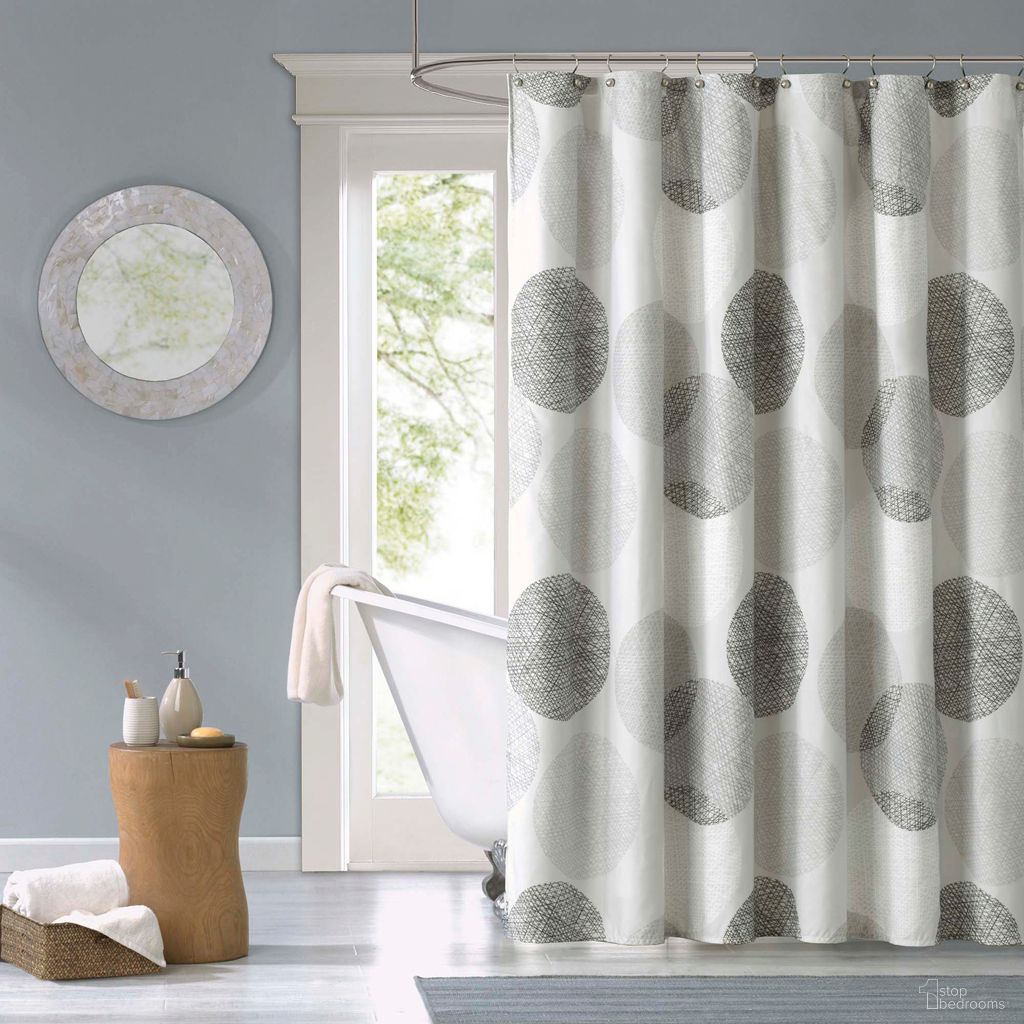 The appearance of Knowles Shower Curtain In Grey designed by Olliix in the transitional interior design. This grey piece of furniture  was selected by 1StopBedrooms from Knowles Collection to add a touch of cosiness and style into your home. Sku: MPE70-038. Material: Microfiber.