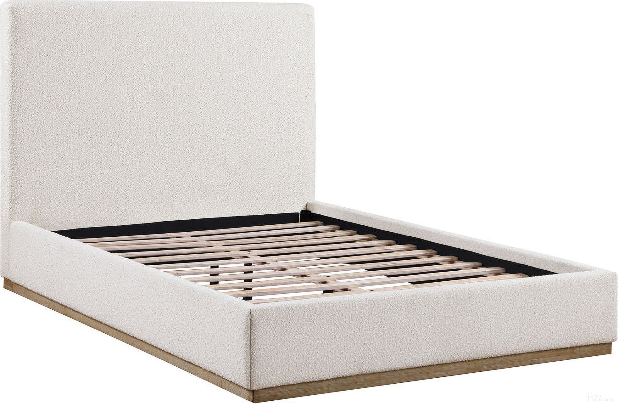 The appearance of Knox Upholstered Queen Platform Bed Cream designed by Coaster in the transitional interior design. This cream piece of furniture was selected by 1StopBedrooms from Knox Collection to add a touch of cosiness and style into your home. Sku: 302053QB1;302053QB2. Bed Type: Platform Bed. Material: Upholstered. Bed Size: Queen.