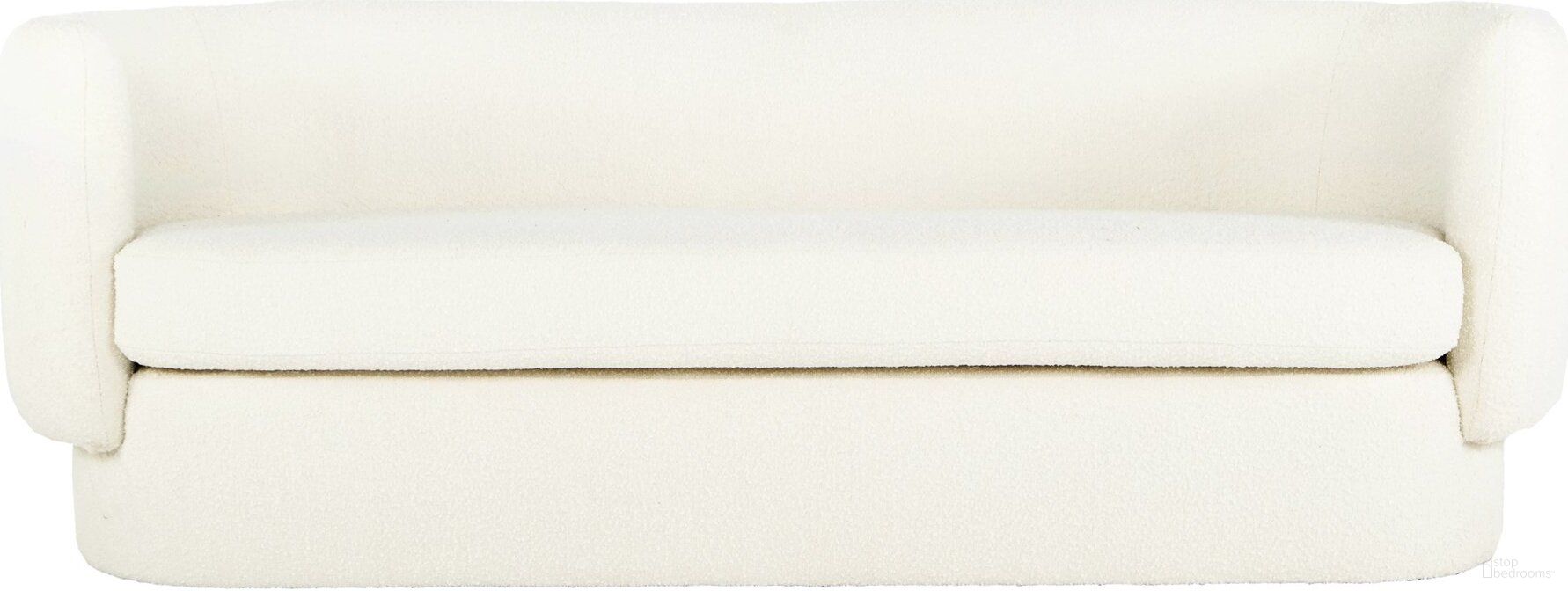 The appearance of Koba Maya Sofa In White designed by Moes Home in the modern / contemporary interior design. This white piece of furniture was selected by 1StopBedrooms from Koba Collection to add a touch of cosiness and style into your home. Sku: JM-1001-18. Material: Fabric.