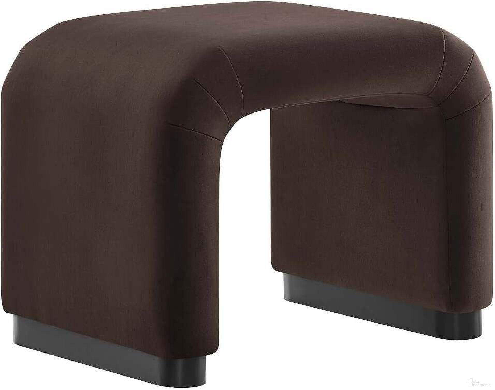 The appearance of Koda Performance Velvet Waterfall Stool In Chocolate Brown designed by Modway in the modern / contemporary interior design. This chocolate brown piece of furniture was selected by 1StopBedrooms from Koda Collection to add a touch of cosiness and style into your home. Sku: EEI-6733-BLK-CHB. Material: Wood.