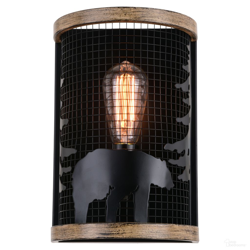 The appearance of Kodiak 8 Inch Wall Light In Black and Burnished Teak designed by Vaxcel in the rustic / southwestern interior design. This black/burnished teak piece of furniture was selected by 1StopBedrooms from Kodiak Collection to add a touch of cosiness and style into your home. Sku: W0408. Material: Steel.