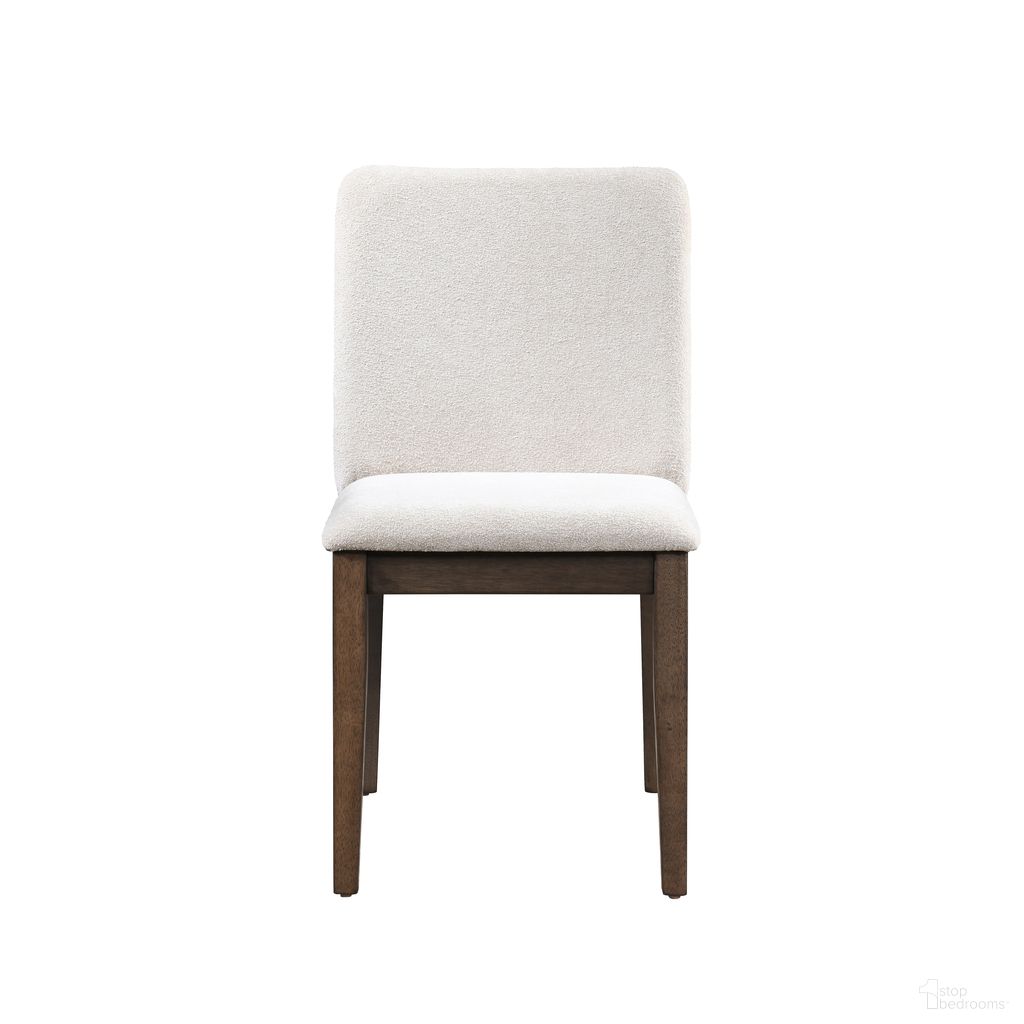 The appearance of Kody Upholstered Dining Chair Set of 2 In Cream and Brown designed by New Classic in the modern / contemporary interior design. This cream/brown piece of furniture  was selected by 1StopBedrooms from Kody Collection to add a touch of cosiness and style into your home. Sku: D3434-20-CRM. Material: Wood. Chair Type: Side Chair.