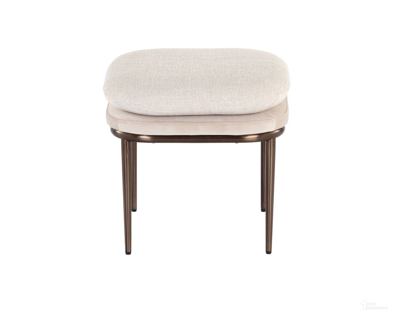 Koffi Stool In Chacha Cream and Meg Taupe
