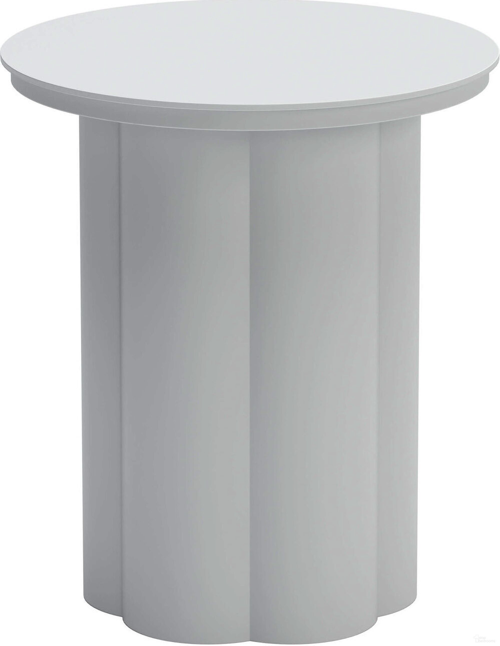 The appearance of Kogur Side Table In White designed by Zuo Modern in the modern / contemporary interior design. This white piece of furniture  was selected by 1StopBedrooms from Kogur Collection to add a touch of cosiness and style into your home. Sku: 704021. Material: Aluminum.