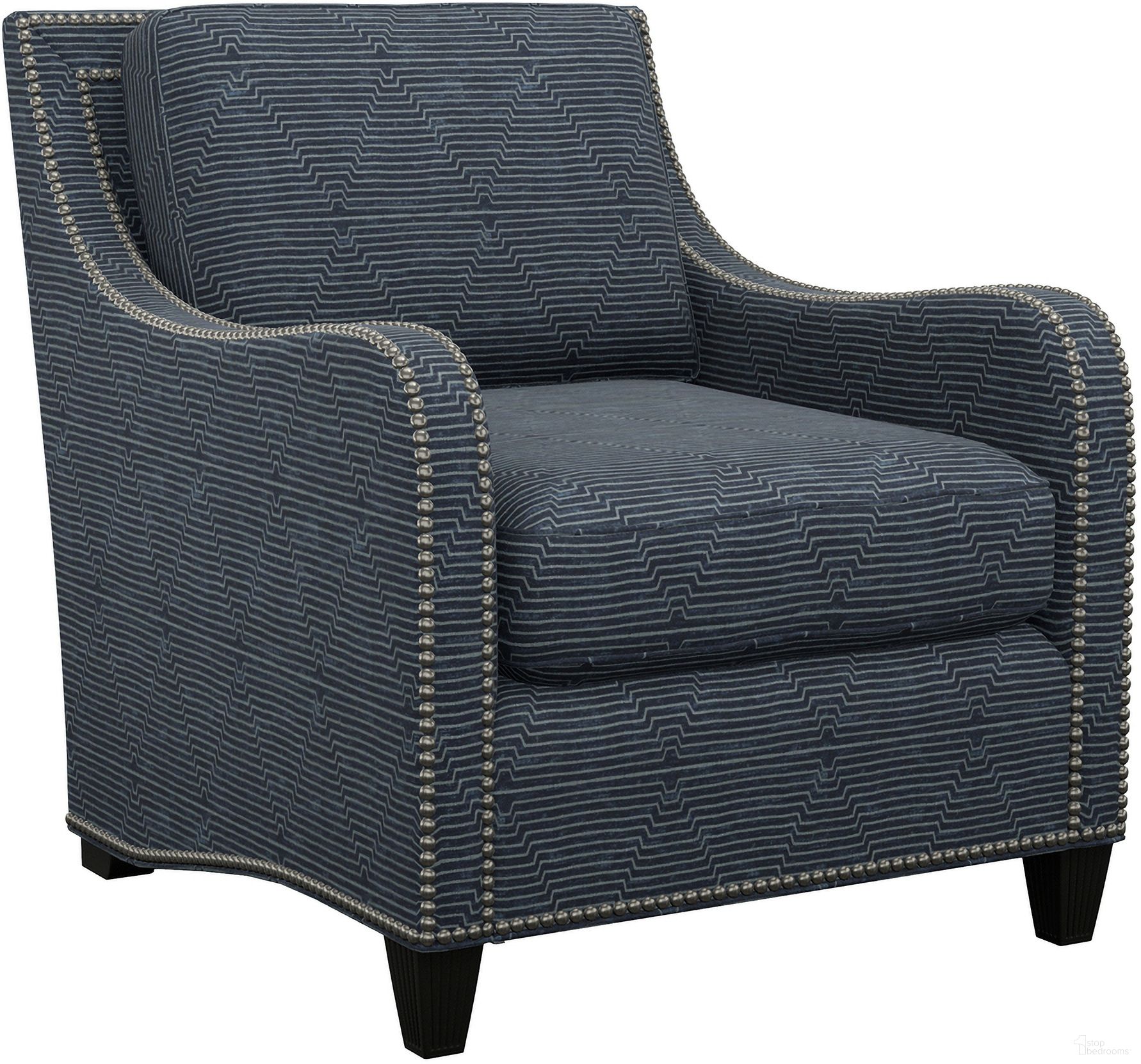 The appearance of Featured Upholstery Koko Chair In Blue designed by Tommy Bahama in the transitional interior design. This blue piece of furniture was selected by 1StopBedrooms from Featured Upholstery Collection to add a touch of cosiness and style into your home. Sku: 7212-11-73. Material: Fabric.