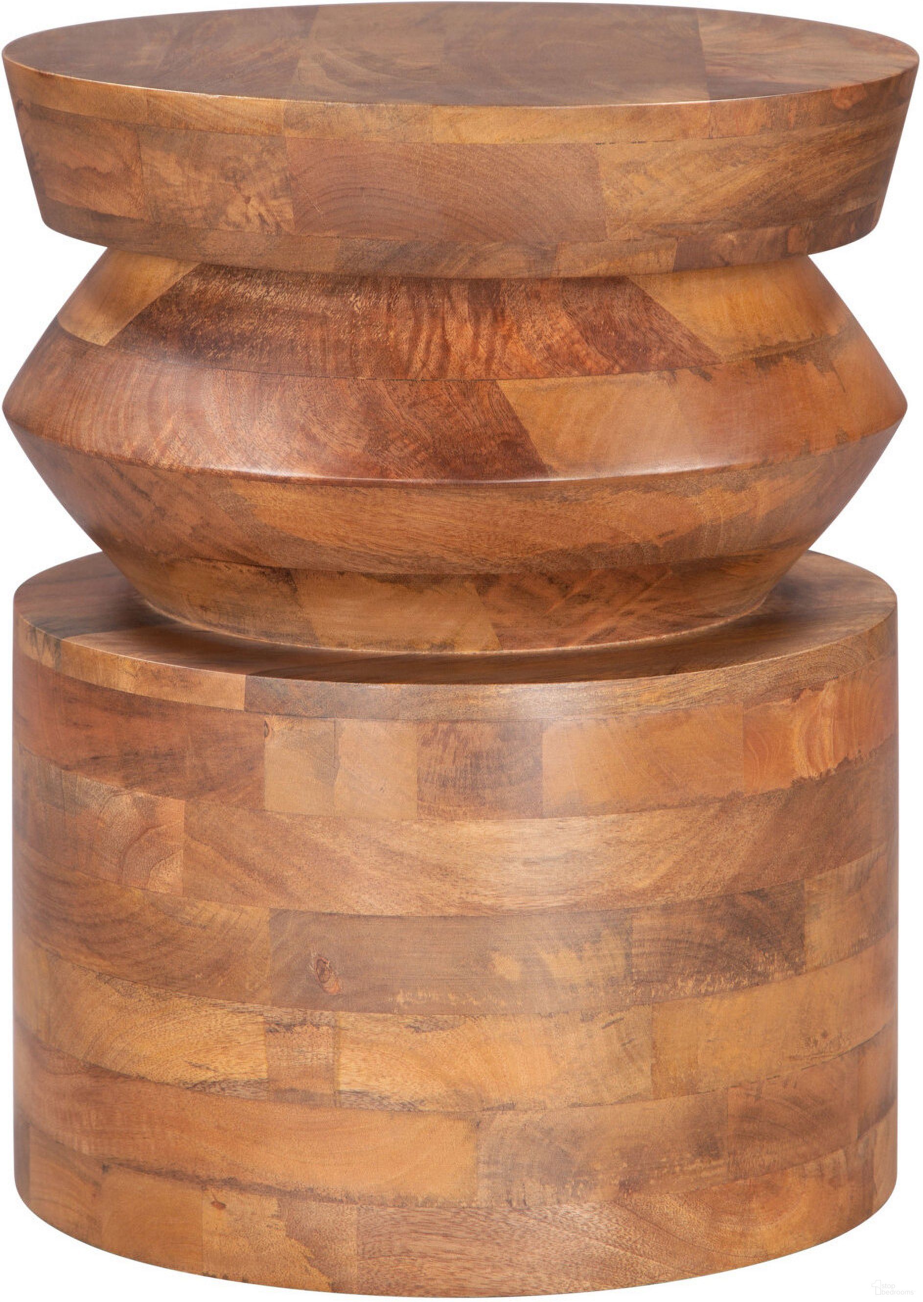 The appearance of Kollam Side Table In Brown designed by Zuo Modern in the modern / contemporary interior design. This brown piece of furniture  was selected by 1StopBedrooms from Kollam Collection to add a touch of cosiness and style into your home. Sku: 109773. Material: Mango Wood.
