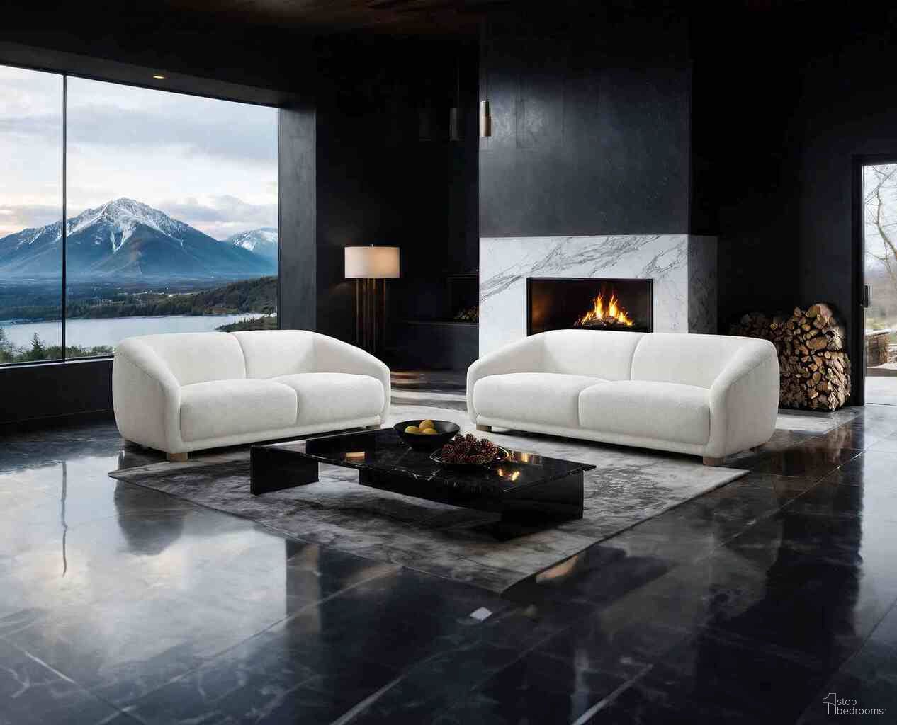 The appearance of Kolvere Living Room Set Boucle In White designed by Furniture of America in the modern / contemporary interior design. This white piece of furniture was selected by 1StopBedrooms from Kolvere Collection to add a touch of cosiness and style into your home. Sku: FM61006WH-SF;FM61006WH-LV. Material: Boucle.