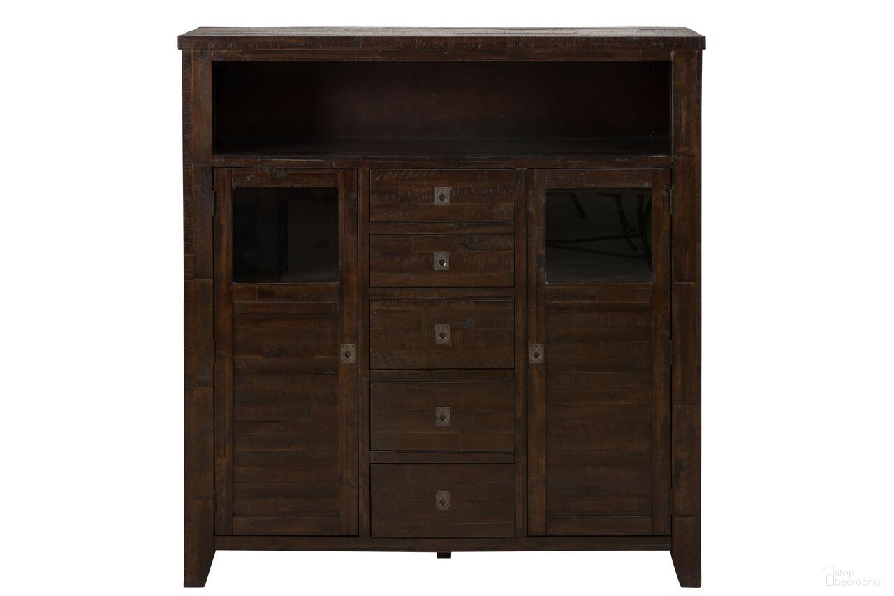 The appearance of Kona Grove Cabinet In Dark Brown designed by Jofran in the transitional interior design. This dark brown piece of furniture  was selected by 1StopBedrooms from Kona Grove Collection to add a touch of cosiness and style into your home. Sku: 705-89. Material: Acacia.