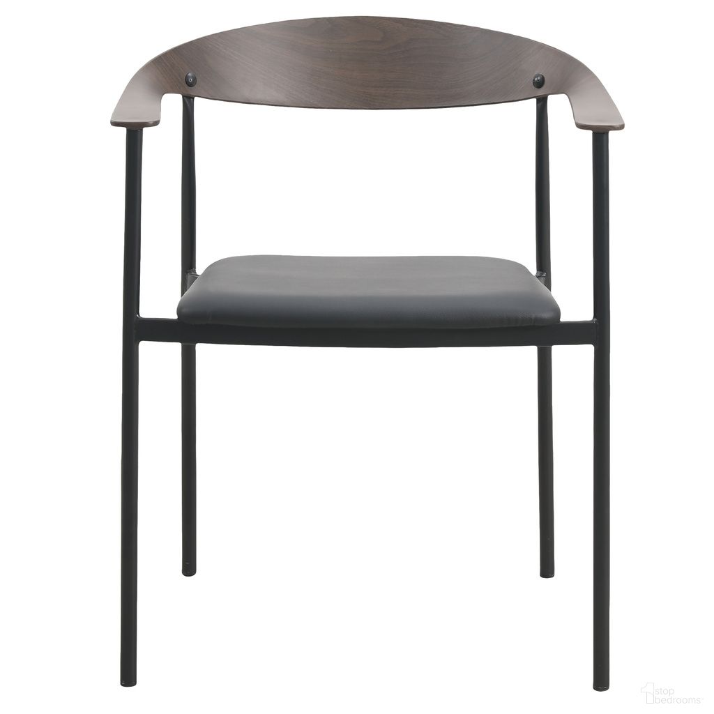 The appearance of Kora Modern Dining Chair In Brown and Black designed by LeisureMod in the modern / contemporary interior design. This brown/black piece of furniture was selected by 1StopBedrooms from Kora Collection to add a touch of cosiness and style into your home. Sku: KCWN-21BL. Material: Faux Leather. Chair Type: Arm Chair.