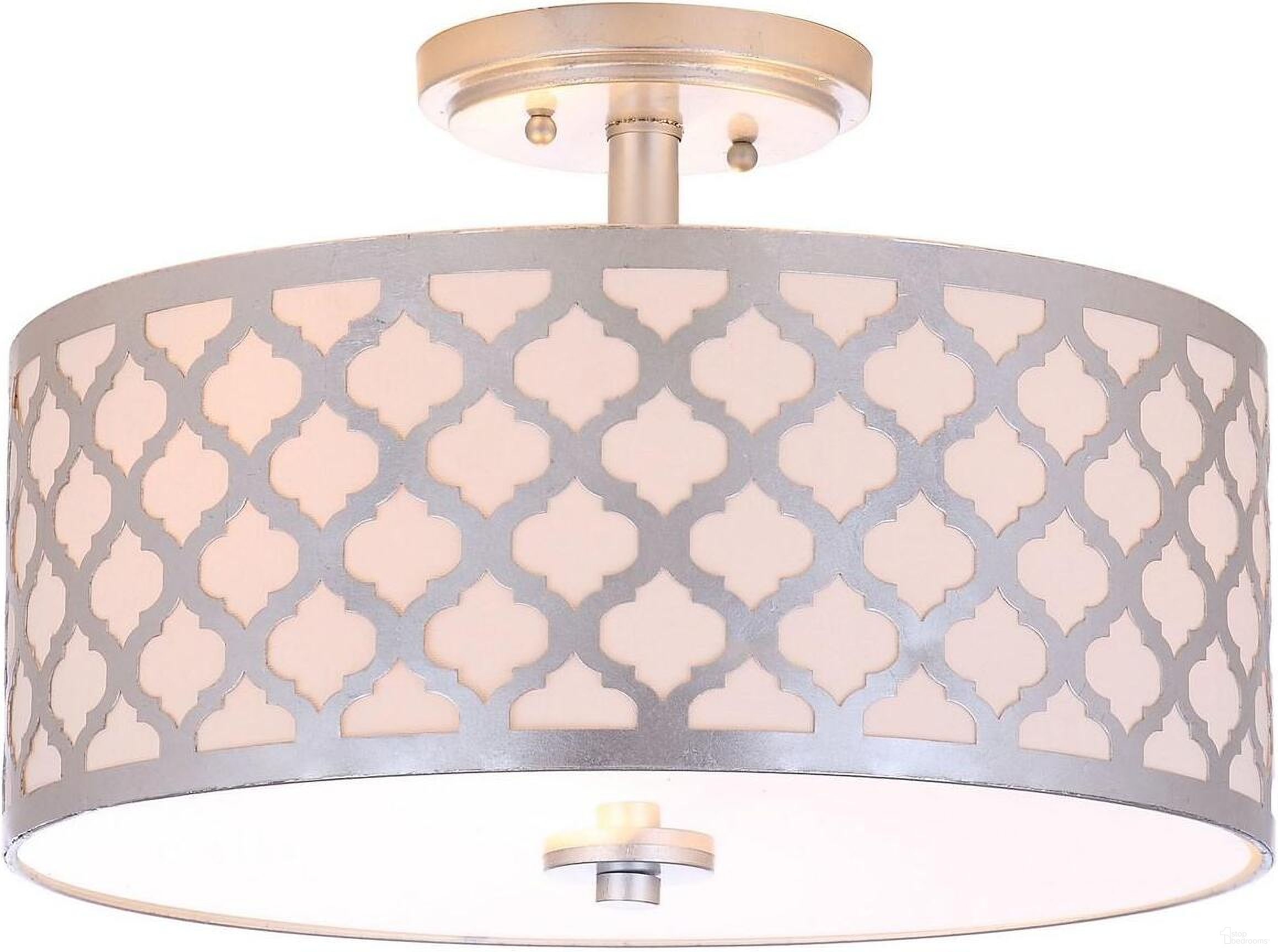 Kora Quatrefoil 3-Light Silver Flush Mount