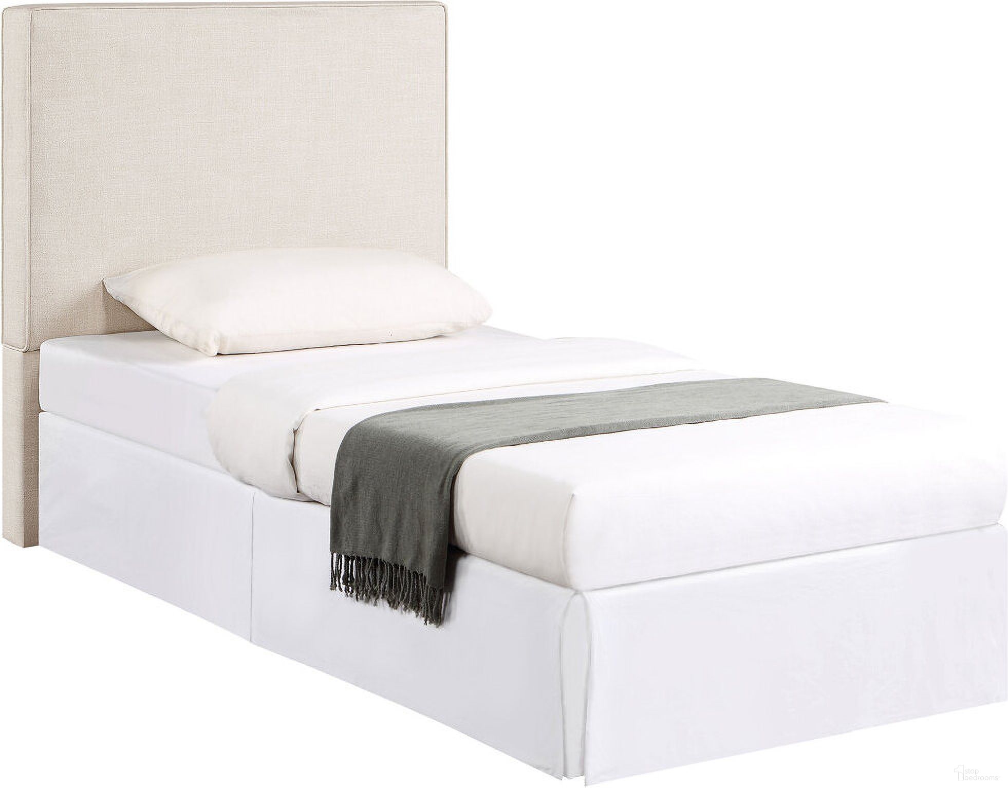 The appearance of Kosmo Rectangular Upholstered Twin Headboard Sand designed by Coaster in the transitional interior design. This sand piece of furniture  was selected by 1StopBedrooms from Kosmo Collection to add a touch of cosiness and style into your home. Sku: 315993T. Material: Upholstered. Bed Size: Twin.