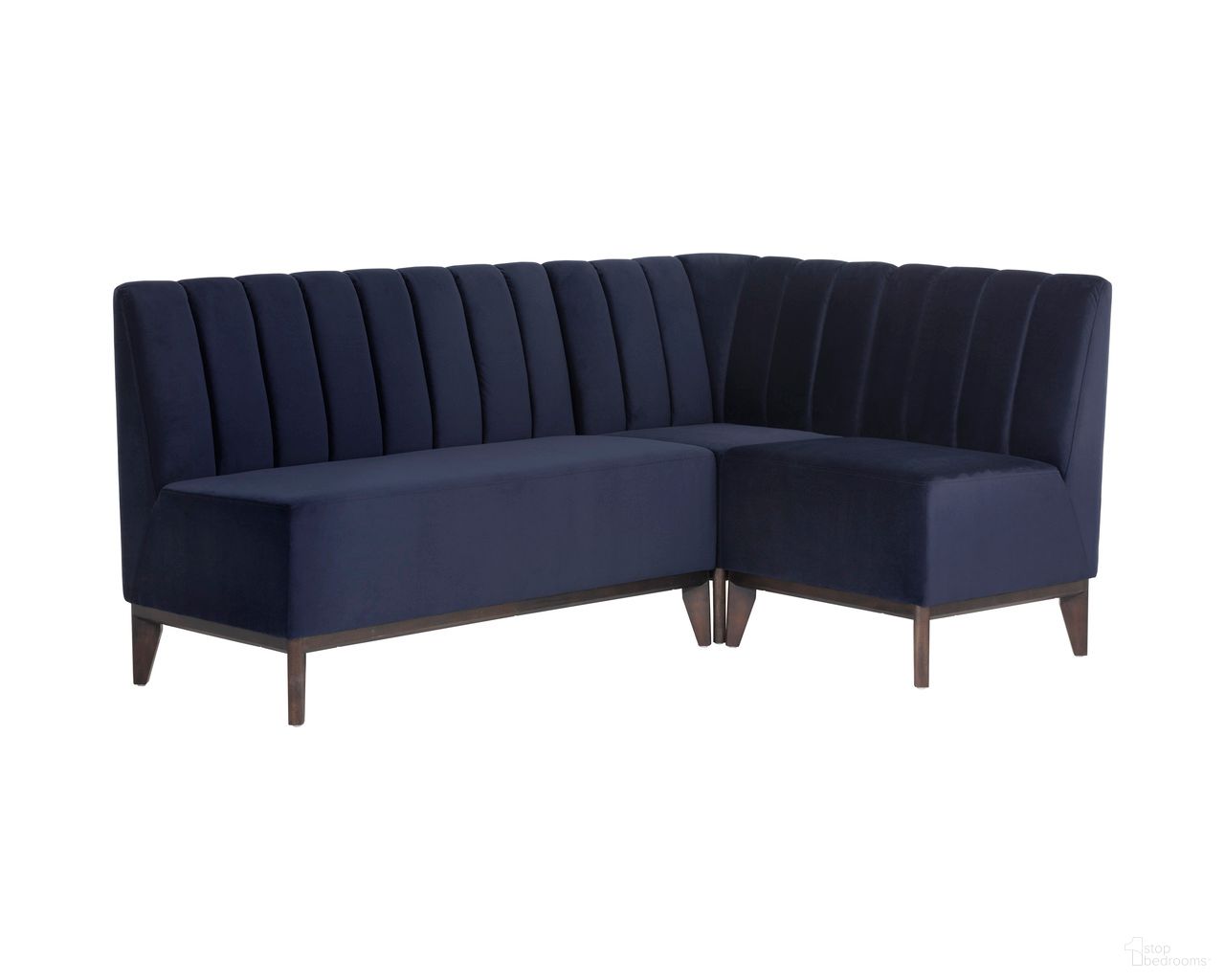 Kosovo Banquette In Brown and Abbington Navy