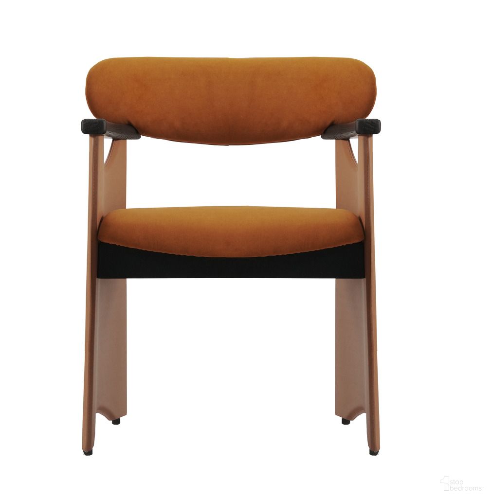 The appearance of Koya Velyx Dirty Leather Arm Dining Chair In Orange designed by Klaussner Home Furnishings in the modern / contemporary interior design. This orange piece of furniture was selected by 1StopBedrooms from Koya Collection to add a touch of cosiness and style into your home. Sku: B961. Material: Leather. Chair Type: Arm Chair.