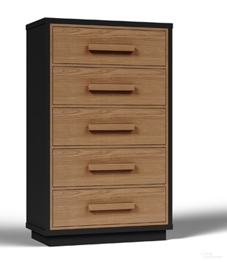 Kozmour Chest of Drawers In Black and Brown