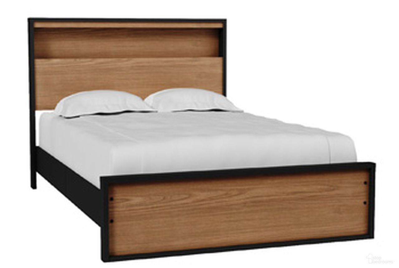 Kozmour Full Bookcase Complete Bed Frame In Black and Brown