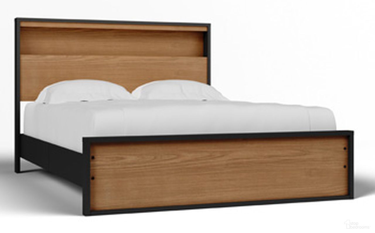 Kozmour Queen Bookcase Complete Bed Frame In Black and Brown