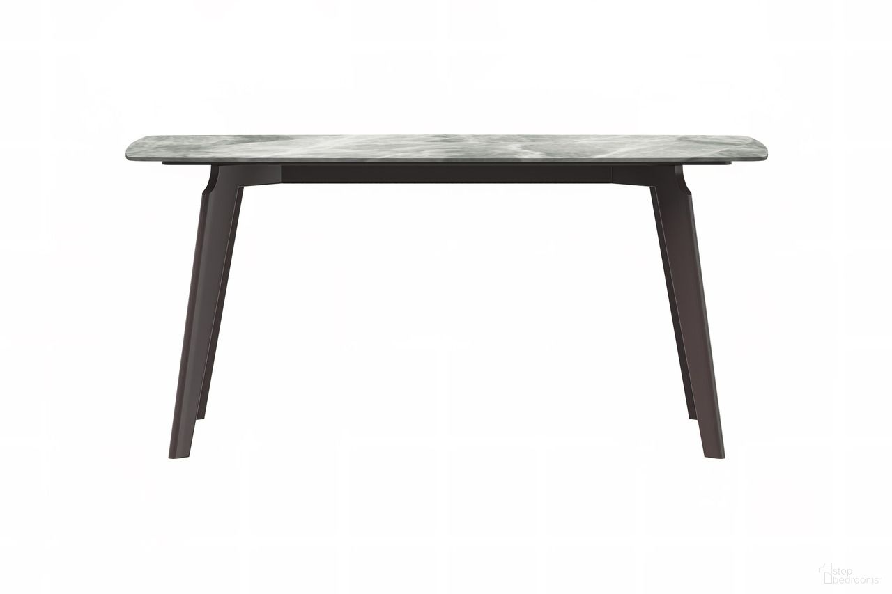 The appearance of Krevor 71 Inch Dining Table with Sintered Stone Top In Silver and Light Grey designed by LeisureMod in the modern / contemporary interior design. This silver and light grey piece of furniture  was selected by 1StopBedrooms from Krevor Collection to add a touch of cosiness and style into your home. Sku: KTS-71IGR-S. Table Base Style: Legs. Material: Stone. Table Top Shape: Rectangular. Size: 35" x 71".