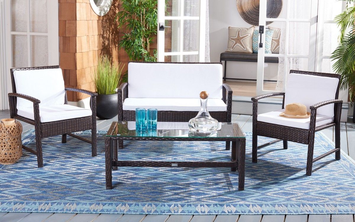 The appearance of Krissy Living Set in White and Brown designed by Safavieh in the modern / contemporary interior design. This white and brown piece of furniture was selected by 1StopBedrooms from Krissy Collection to add a touch of cosiness and style into your home. Sku: PAT7711C. Material: Steel.