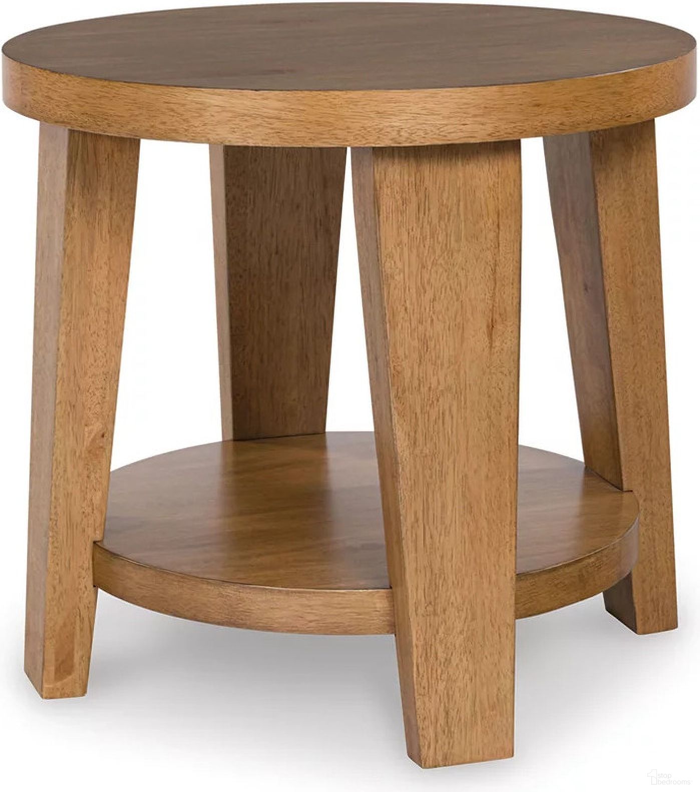 The appearance of Kristiland End Table In Light Brown designed by Signature Design by Ashley in the transitional interior design. This light brown piece of furniture was selected by 1StopBedrooms from Kristiland Collection to add a touch of cosiness and style into your home. Sku: T674-6. Material: Wood.