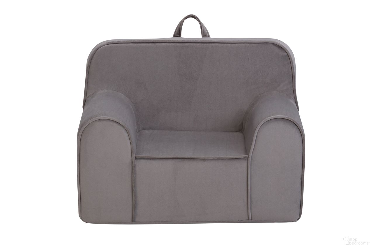 Kuddlez Grande Size Kids Foam Chair In Gray
