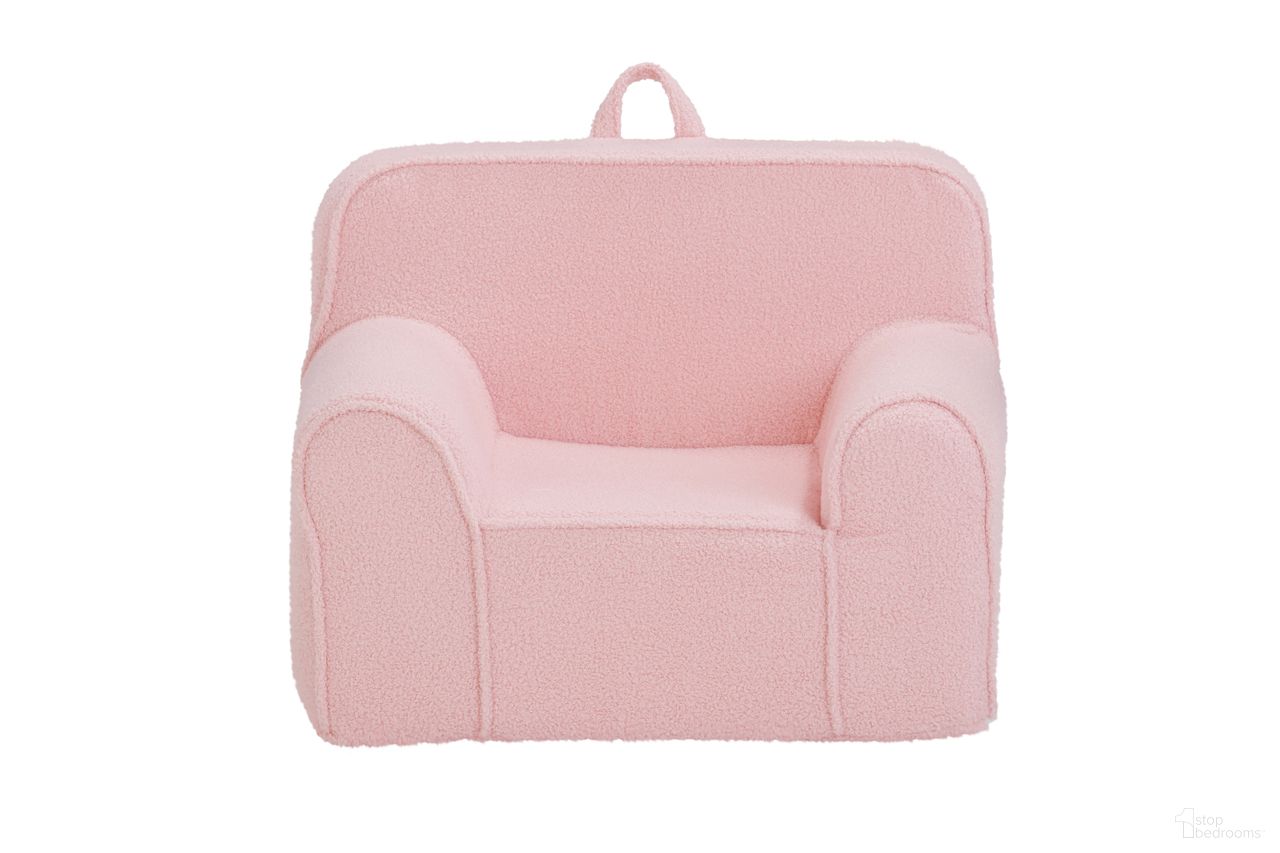 Kuddlez Grande Size Kids Foam Chair In Soft Pink