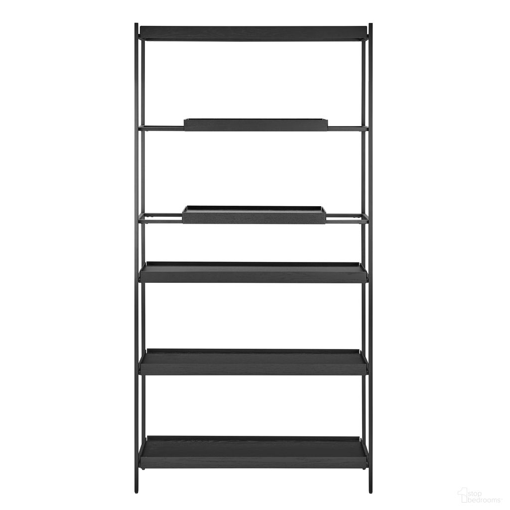 The appearance of Kumla 39 Inch 6-Tier Shelving Unit In Black designed by Euro Style in the modern / contemporary interior design. This black piece of furniture was selected by 1StopBedrooms from Kumla Collection to add a touch of cosiness and style into your home. Sku: 31134BLK-A;31134BLK-B. Material: MDF.