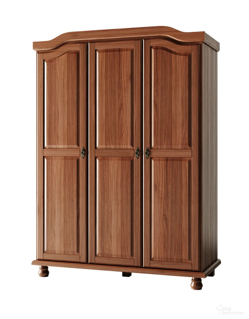 The appearance of Kyle 3-Door Wardrobe with Raised Panel Doors In Mocha designed by Palace Imports in the traditional interior design. This mocha piece of furniture was selected by 1StopBedrooms from Kyle Collection to add a touch of cosiness and style into your home. Sku: 8103D. Material: Solid Pine Wood.