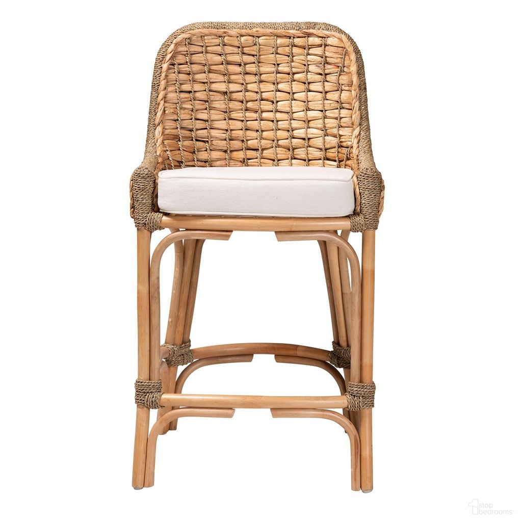 Baxton Studio Kyle Woven Rattan Counter Stool