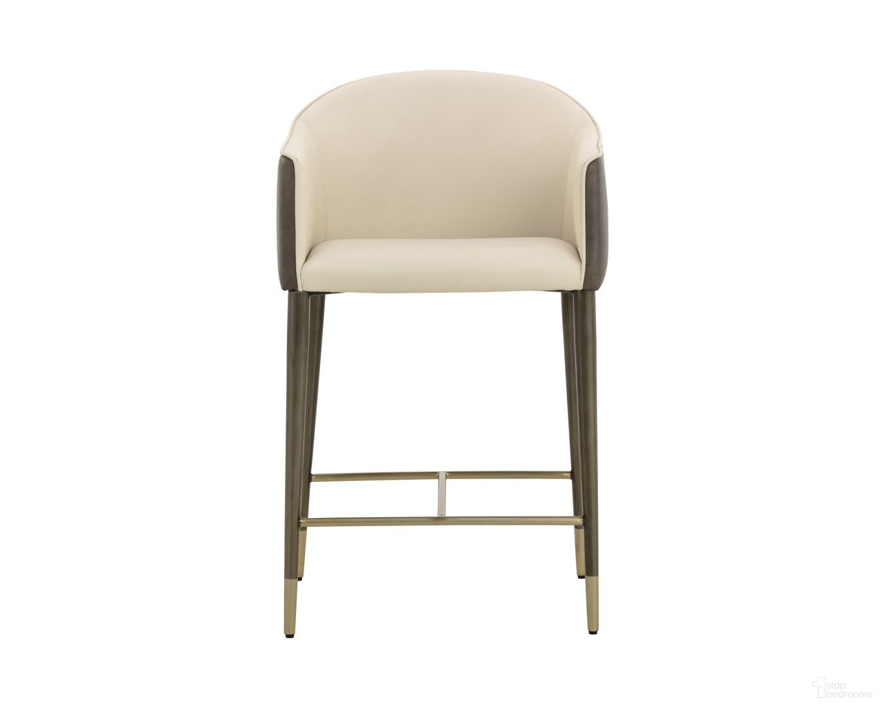 Kylin Counter Stool In Dillon Cream and Bravo Ash