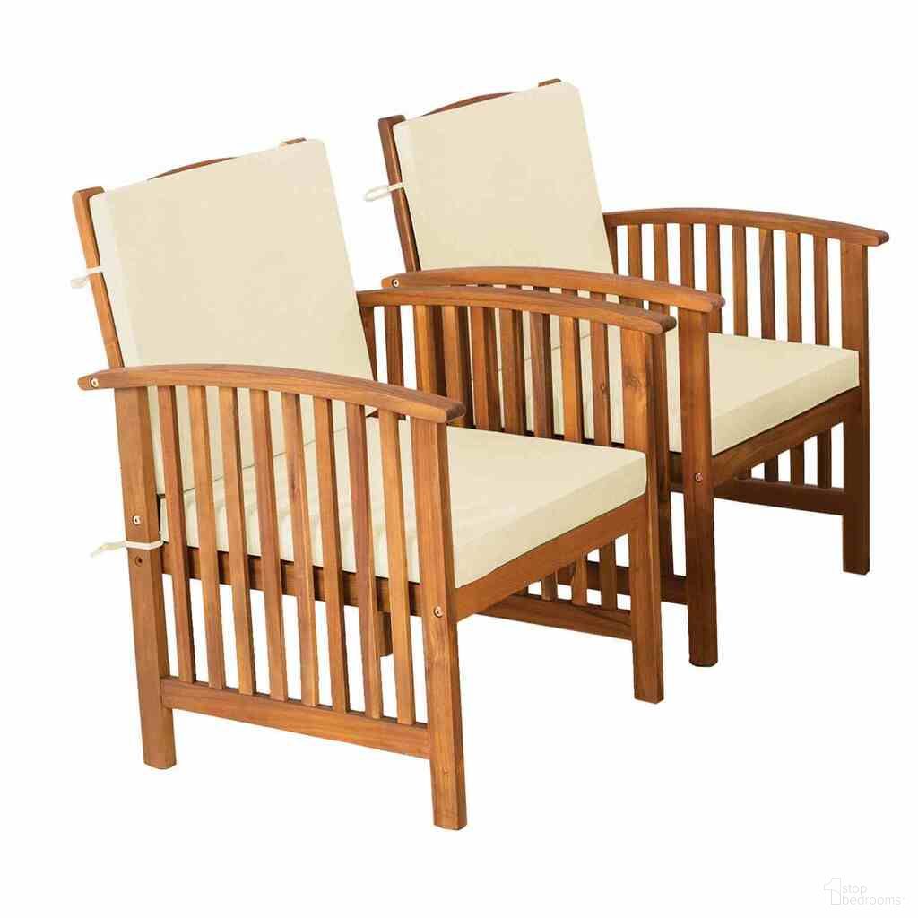 The appearance of Kyushu Chair Set of 2 In Beige and Natural designed by Furniture of America in the rustic / southwestern interior design. This beige/natural piece of furniture was selected by 1StopBedrooms from Kyushu Collection to add a touch of cosiness and style into your home. Sku: GM-1023BG-2PK. Material: Acacia Wood.