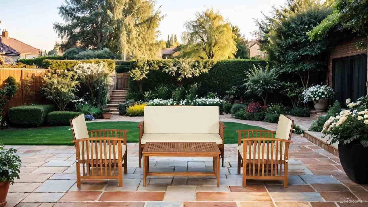 The appearance of Kyushu Table and Loveseat In Beige and Natural designed by Furniture of America in the rustic / southwestern interior design. This beige/natural piece of furniture was selected by 1StopBedrooms from Kyushu Collection to add a touch of cosiness and style into your home. Sku: GM-1022BG-2PK. Material: Acacia Wood.