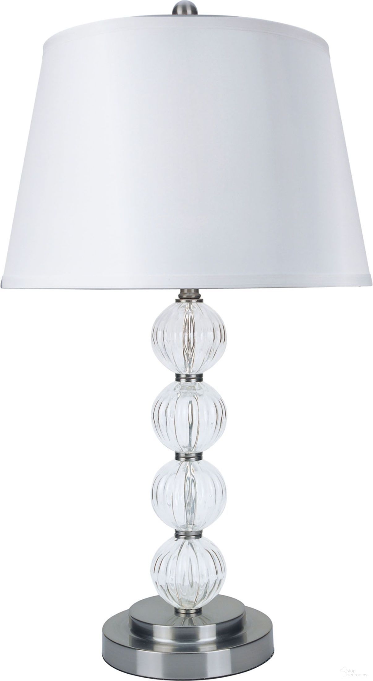 Oona 30" Silver and Clear Table Lamp Set Of 2