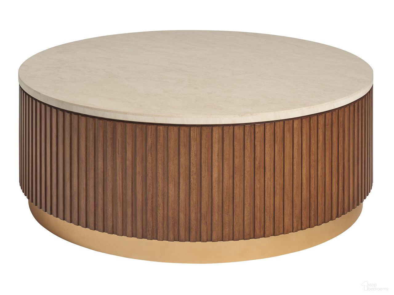 La Costa Avenida Round Cocktail Table In Brown