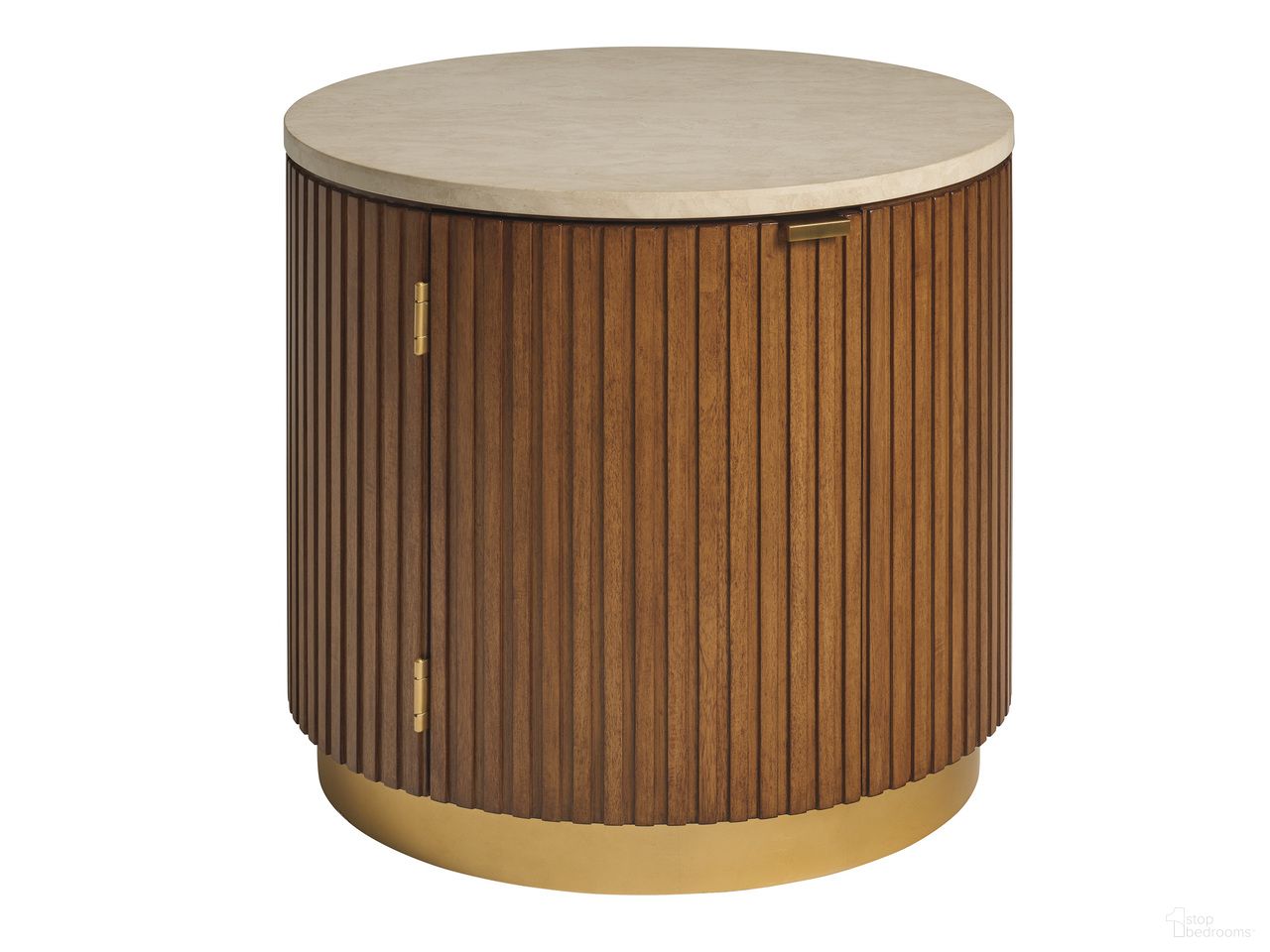 La Costa Avenida Round End Table In Brown