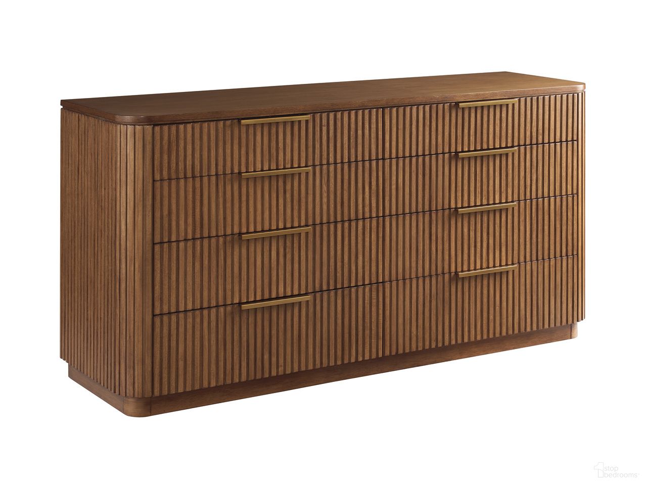The appearance of La Costa Belcourt Double Dresser In Brown designed by Lexington in the modern / contemporary interior design. This brown piece of furniture was selected by 1StopBedrooms from La Costa Collection to add a touch of cosiness and style into your home. Sku: 420-222. Material: Wood.