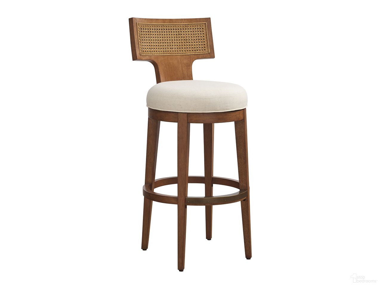 The appearance of La Costa Calavera Woven Swivel Barstool In Marisol designed by Lexington in the modern / contemporary interior design. This marisol piece of furniture was selected by 1StopBedrooms from La Costa Collection to add a touch of cosiness and style into your home. Sku: 420-896-01. Material: Wood.