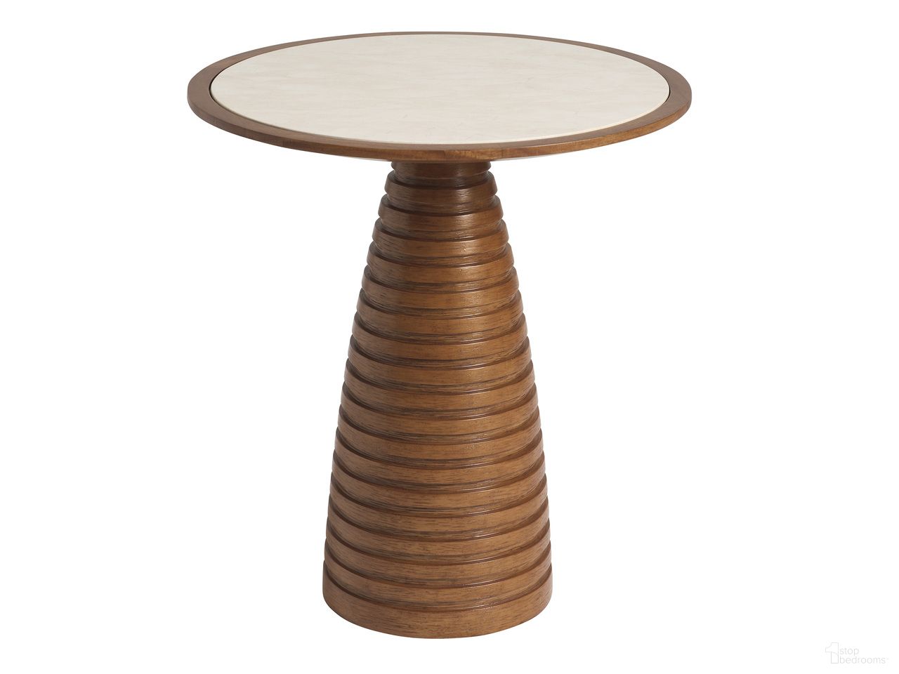 The appearance of La Costa Ortega Accent Table In Brown designed by Lexington in the modern / contemporary interior design. This brown piece of furniture was selected by 1StopBedrooms from La Costa Collection to add a touch of cosiness and style into your home. Sku: 420-951. Material: Wood.