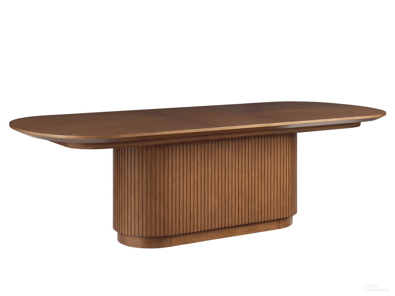 The appearance of La Costa Palomar Rectangular Dining Table In Brown designed by Lexington in the modern / contemporary interior design. This brown piece of furniture  was selected by 1StopBedrooms from La Costa Collection to add a touch of cosiness and style into your home. Sku: 420-877C. Table Base Style: Pedestal. Table Top Shape: Rectangular. Size: 44" x 82". Material: Hickory.