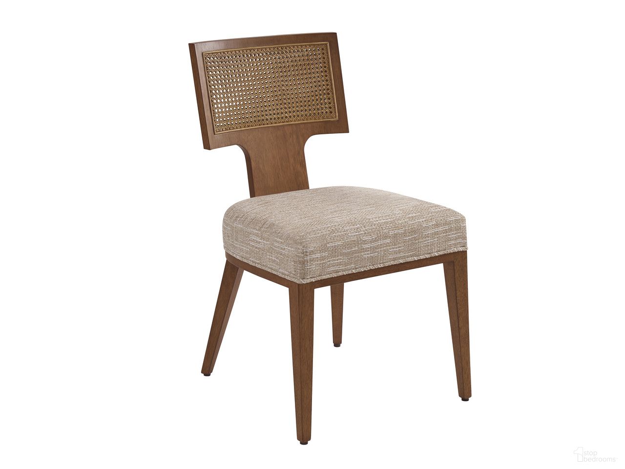 The appearance of La Costa Serrano Custom Woven Side Chairs In Plantation designed by Lexington in the bohemian interior design. This plantation piece of furniture  was selected by 1StopBedrooms from La Costa Collection to add a touch of cosiness and style into your home. Sku: 420-880-60. Material: Wood. Chair Type: Side Chair.