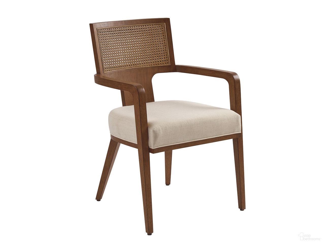 The appearance of La Costa Serrano Woven Arm Chair In Brown designed by Lexington in the modern / contemporary interior design. This brown piece of furniture was selected by 1StopBedrooms from La Costa Collection to add a touch of cosiness and style into your home. Sku: 420-881-01. Material: Wood. Chair Type: Arm Chair.