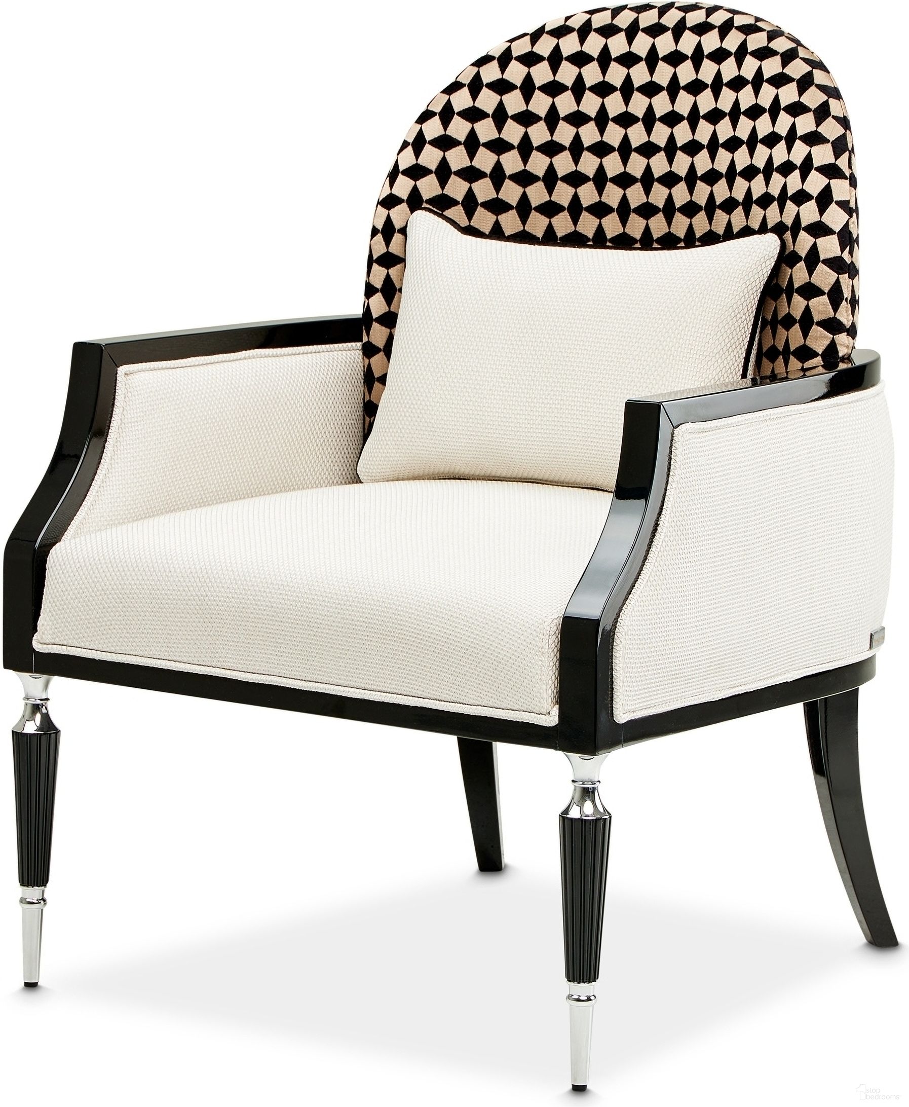 The appearance of La Francaise Accent Chair In Cafe Black designed by Michael Amini in the transitional interior design. This cafe black piece of furniture was selected by 1StopBedrooms from La Francaise Collection to add a touch of cosiness and style into your home. Sku: LFR-FRSE834-CAF-805. Material: Wood.