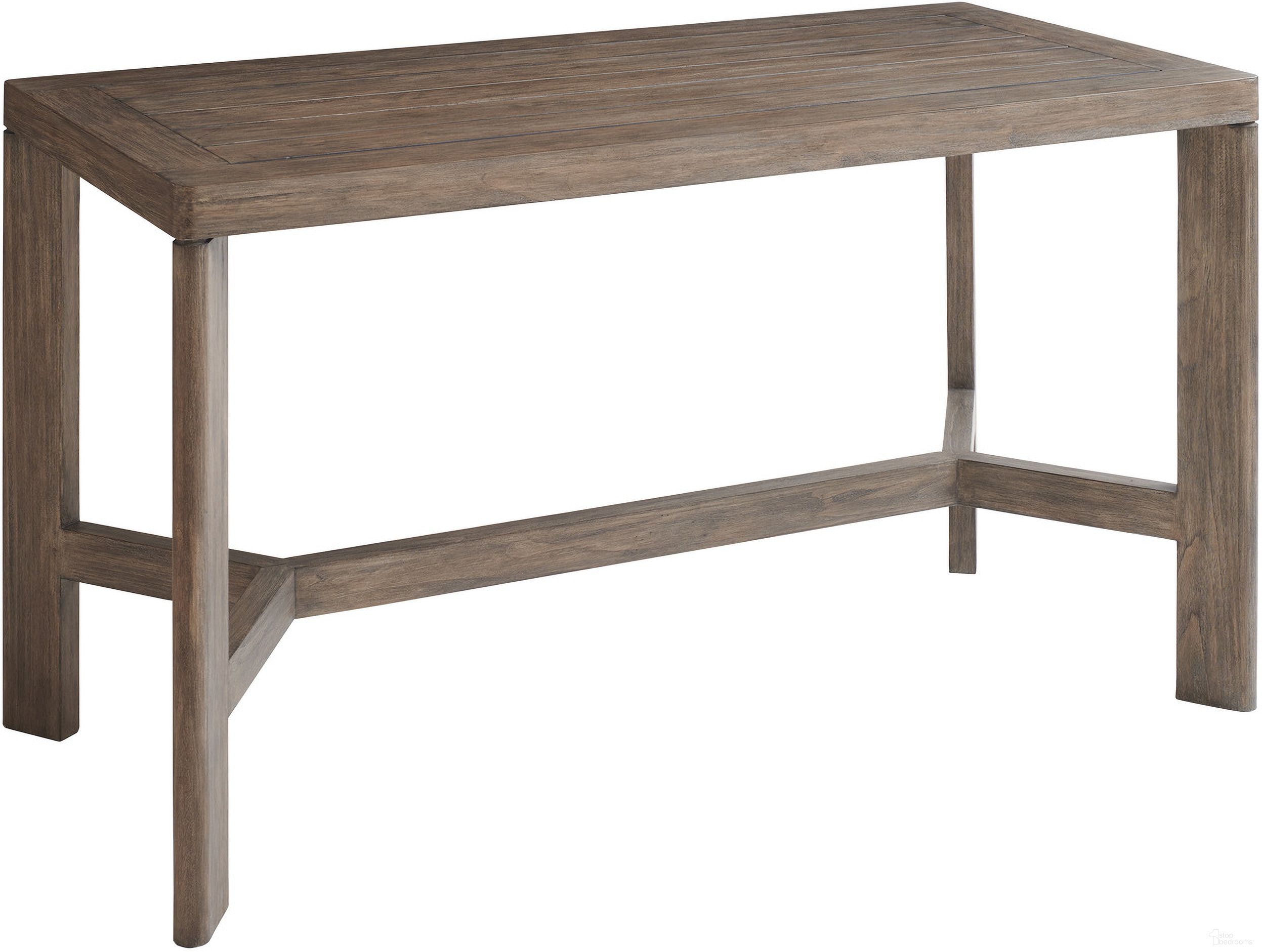 The appearance of La Jolla High/Low Bistro Table In Taupe designed by Tommy Bahama in the modern / contemporary interior design. This taupe piece of furniture was selected by 1StopBedrooms from La Jolla Collection to add a touch of cosiness and style into your home. Sku: 3950-873. Material: Wood. Table Top Shape: Rectangular.
