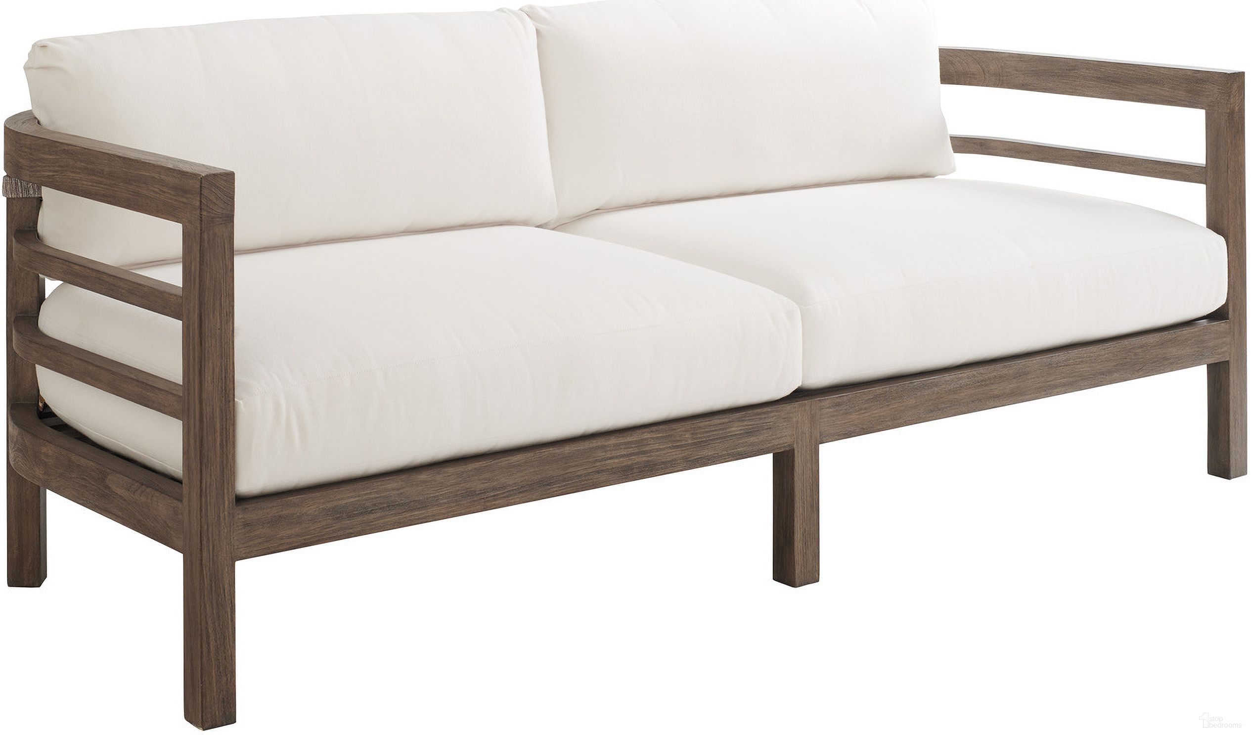The appearance of La Jolla Sofa In Taupe 01-3950-33-42 designed by Tommy Bahama in the modern / contemporary interior design. This taupe piece of furniture was selected by 1StopBedrooms from La Jolla Collection to add a touch of cosiness and style into your home. Sku: 3950-33-42. Material: Wood.