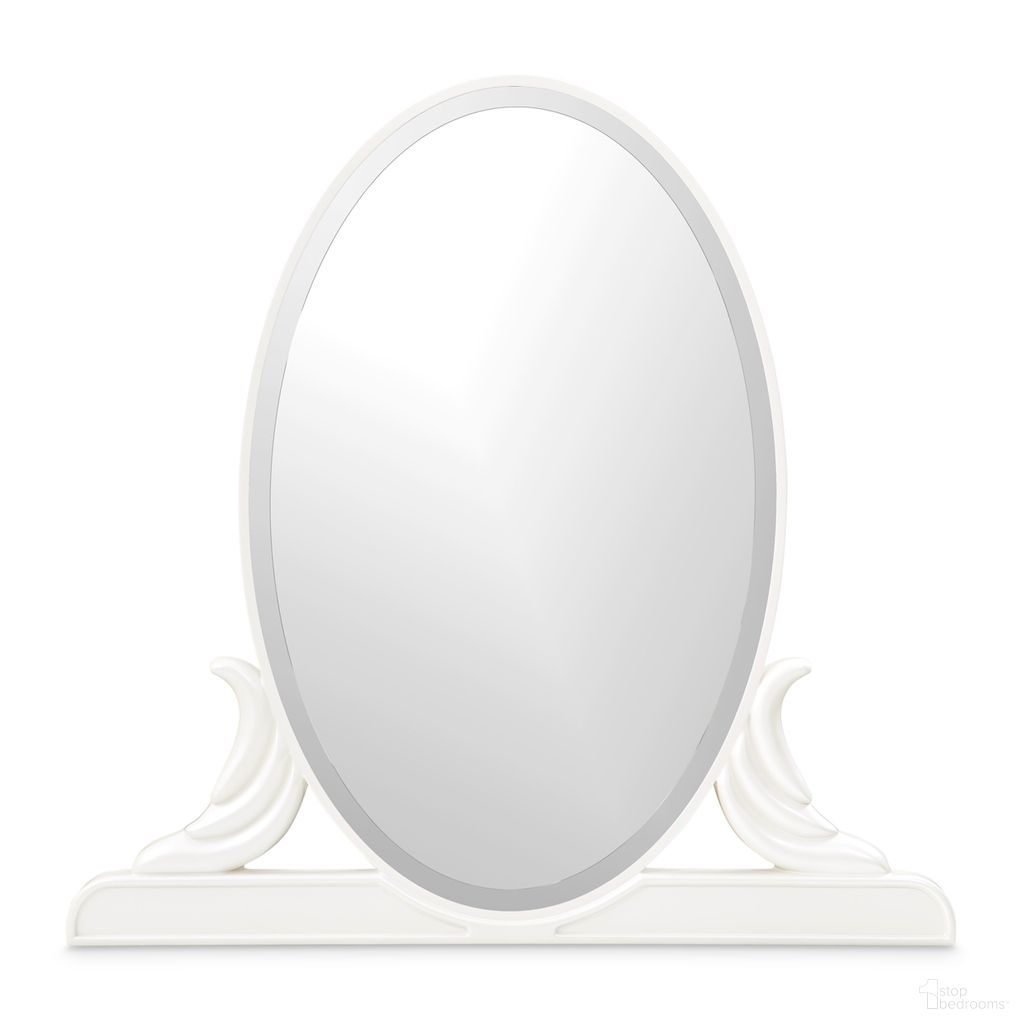 The appearance of La Marisia Vanity Mirror In Creamy Pearl designed by Michael Amini in the modern / contemporary interior design. This creamy pearl piece of furniture was selected by 1StopBedrooms from La Marisia Collection to add a touch of cosiness and style into your home. Sku: 9089068-112. Material: Poplar.