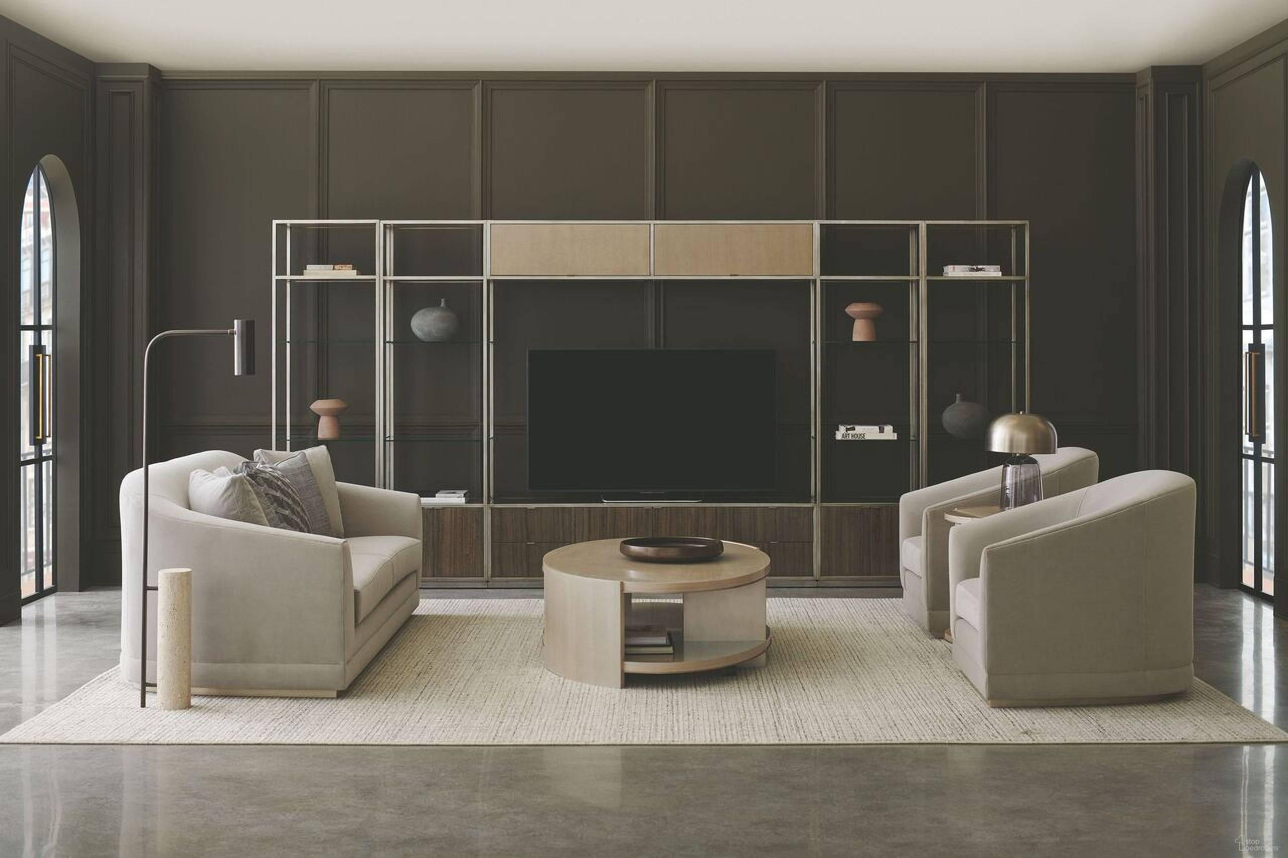 The appearance of La Moda Thunder And Smoked Stainless Steel Paint Da Vita Occasional Table Set designed by Caracole in the transitional interior design. This gray piece of furniture was selected by 1StopBedrooms from La Moda Collection to add a touch of cosiness and style into your home. Sku: M131-421-402;M131-421-412. Material: Metal.